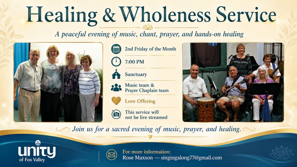 Healing & Wholeness Service — music, chant, prayer, and hands-on healing